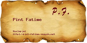 Pint Fatime névjegykártya